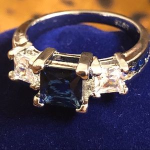 Sapphire Fashion Gemstone w/Inlay Size 7